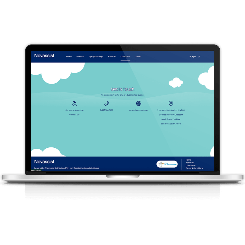 Novassist Contact Us Laptop Mock up