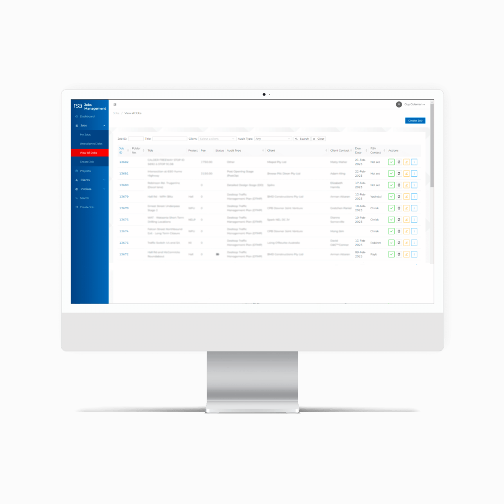 rsa mock dashboard