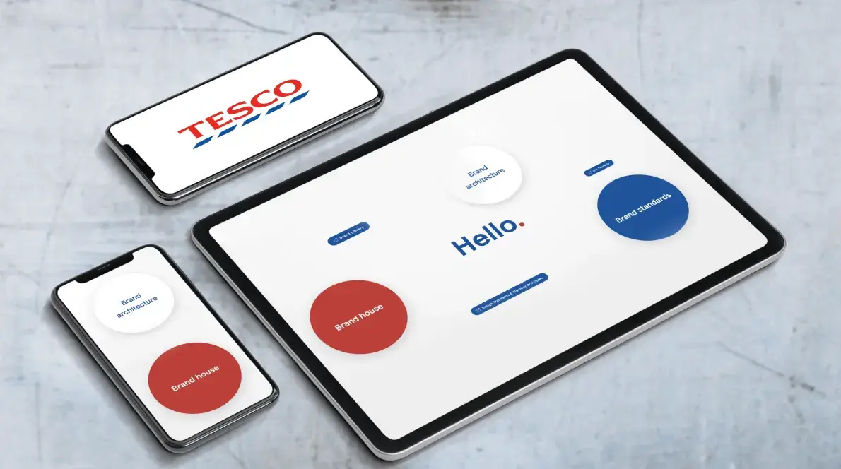 tesco brand asset management across all devices